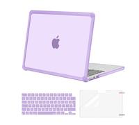 MOSISO Coque Compatible avec Macbook Air 13 Pouce M4 M3 M2 2025-2022 A3240 A3113 A2681,Anti-Crackage Usage Intensif Rigide avec Pare-Chocs TPU&Housse Clavier&Protecteur D'Écran,Violet