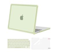 MOSISO Coque Compatible avec Macbook Air 13 Pouce M4 M3 M2 2026-2022 A3240 A3113 A2681,Anti-Crackage Usage Intensif Rigide avec Pare-Chocs TPU&Housse Clavier&Protecteur D'écran,Sage Vert