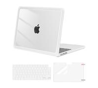 MOSISO Coque Compatible avec Macbook Air 13 Pouce M5 M4 M3 M2 2026-2022 A3449 A3240 A3113 A2681,Anti-Crackage Usage Intensif avec Pare-Chocs TPU&Housse Clavier&Protecteur D'écran,Transparent