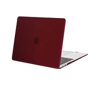 MOSISO Coque Compatible avec MacBook Air 13 Pouces M1 2021 2020 2019 2018 avec Retina Display Touch ID, Coque Rigide Protège Compatible avec MacBook Air 13,3 Pouces A2337 A2179 A1932, Marsala Rouge
