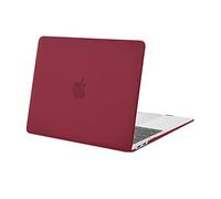 MOSISO Coque Compatible avec MacBook Air 13 Pouces M1 A2337 A2179 A1932, Coque Rigide Protège Compatible avec MacBook Air 13 Pouces 2021 2020 2019 2018 Retina Display Touch ID, Vin Rouge