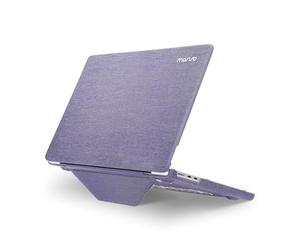 MOSISO Coque Compatible avec MacBook Air 13 Pouces M2 M3 M4 M5 A2681 A3113 A3240 A3449 2022-2026,Étui Rigides Tissu Tricoté Enduit avec Béquille Repliable pour MacBook Air 13,6 Pouces,Violet