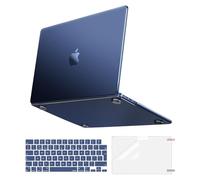MOSISO Coque Compatible avec MacBook Air 13 Pouces M4 M3 M2 2025 2024 2022 A3240 A3113 A2681,100% Couleur Officielle,Étui&Protection Clavier&Film D'écran pour MacBook Air 13,6 Pouces,Bleu Minuit