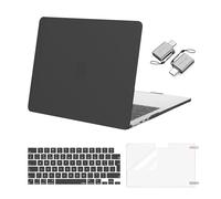 MOSISO Coque Compatible avec MacBook Air 13 Pouces M4 M3 M2 2025 2024 2023 2022 A3240 A3113 A2681,Protection Coque Rigide&Housse Clavier&Protecteur d'écran&2 Adaptateur Type C,Gris Ardoise
