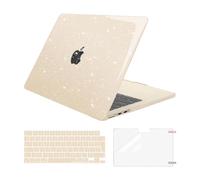 MOSISO Coque Compatible avec MacBook Air 13 Pouces M5 A3449 M4 A3240 M3 A3113 M2 A2681 2026-2022,Paillettes Coque Rigide en Plastique & Housse Clavier & Protecteur D'écran,Lumière Étoiles
