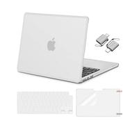 MOSISO Coque Compatible avec MacBook Air 13 Pouces M5 A3449 M4 A3240 M3 A3113 M2 A2681 2026 2025-2022, Coque Rigides Bordure Souple TPU avec Clavier, Protection D'écran & Type C,Givré
