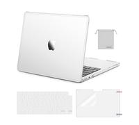 MOSISO Coque Compatible avec MacBook Air 13 Pouces M5 M4 M3 M2 2022-2026 (A3449/A3240/A3113/A2681), Coque Rigides Pare-Chocs Souple TPU avec Clavier, Protection D'écran & Sac Rangement,Translucide