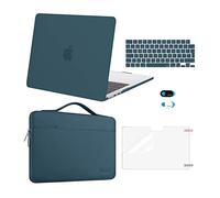 MOSISO Coque Compatible avec MacBook Air 13 Pouces M5 M4 M3 M2 2026-2022 | Coque Rigide&Pochette Transport&Clavier QWERTY&Film D'écran&Cache Webcam,Pour A3449 A3240 A3113 A2681,Vert Chasseur
