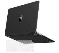 MOSISO Coque Compatible avec MacBook Air 13 Pouces M5 M4 M3 M2 2026-2022 | Couleur Assortie à l'Ordinateur,Antitrace Coque&Film Clavier Pour Mac Air 13,6 A3449 A3240 A3113 A2681,Noir Clair