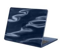 MOSISO Coque Compatible avec MacBook Air 13 Pouces M5 M4 M3 M2 2026-2022 | Finition Brillante Vague Soyeuse Coque Rigide,Pour MacBook Air 13,6 Pouces A3449 A3240 A3113 A2681,Bleu Minuit