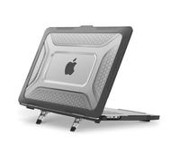 MOSISO Coque Compatible avec MacBook Air 15 Pouces 2026-2023 M5 M4 M3 M2 M1 | Antirays | Antifissure Structure Nid d'Abeille TPU Coque Rigide avec Béquille Pour MacBook Pro 15,3",Noir