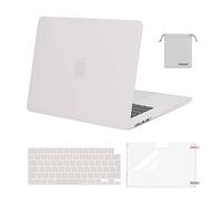 MOSISO Coque Compatible avec MacBook Air 15 Pouces M4 A3241 M3 A3114 M2 A2941 2025 2024 2023 Retina Display Touch ID, Étui Rigide&Housse Clavier&Protecteur D'écran&Sac Rangement,Gris Roche