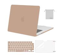 MOSISO Coque Compatible avec MacBook Air 15 Pouces M4 A3241 M3 A3114 M2 A2941 2025 2024 2023 Retina Display Touch ID, Étui Rigide&Housse Clavier&Protecteur D'écran&Sac Rangement,Brun Bronze