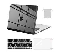 MOSISO Coque Compatible avec MacBook Air 15 Pouces M4 A3241 M3 A3114 M2 A2941 2025 2024 2023 Retina Display Touch ID, Étui Rigide&Housse Clavier&Protecteur D'écran&Sac Rangement,Fumée Noir
