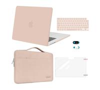MOSISO Coque Compatible avec MacBook Air 15 Pouces M4 M3 M2 2025-2023 A3241 A3114 A2941, Coque Plastique Rigide&Sac Sleeve&Revêtement Clavier&Protecteur D'écran&Couverture Webcam,Chameau