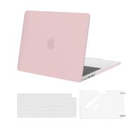 MOSISO Coque Compatible avec MacBook Air M4 M3 M2 13 Pouce A3240 A3113 A2681 2022 2023 2024 2025,Étui Rigide Housse de Protection pour MacBook Air 13,6 &Clavier&Protecteur D'écran,Bébé Rose