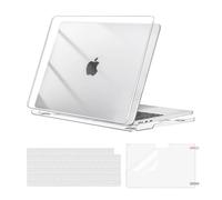 MOSISO Coque Compatible avec MacBook Air M4 M3 M2 13 Pouce A3240 A3113 A2681 2022 2023 2024 2025,Étui Rigide Housse de Protection pour MacBook Air 13,6 &Clavier&Protecteur D'écran,Cristal Clair
