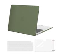 MOSISO Coque Compatible avec MacBook Air M4 M3 M2 13 Pouce A3240 A3113 A2681 2022 2023 2024 2025,Étui Rigide Housse de Protection pour MacBook Air 13,6 &Clavier&Protecteur D'écran,Armée Vert