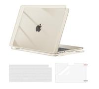 MOSISO Coque Compatible avec MacBook Air M4 M3 M2 13 Pouce A3240 A3113 A2681 2022 2023 2024 2025,Étui Rigide Housse de Protection pour MacBook Air 13,6 &Clavier&Protecteur D'écran,Crystal Starlight