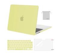 MOSISO Coque Compatible avec MacBook Air M4 M3 M2 13 Pouces 2022-2025 (A3240/A2681/A3113) 13,6 Pouces Protection Étui Rigide&Clavier QWERTY&Protecteur D'écran&Sac Rangement,Jaune Doux