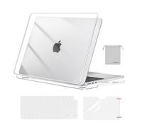 MOSISO Coque Compatible avec MacBook Air M4 M3 M2 13 Pouces 2022-2025 (A3240/A2681/A3113) 13,6 Pouces Protection Étui Rigide&Clavier QWERTY&Protecteur D'écran&Sac Rangement,Cristal Clair