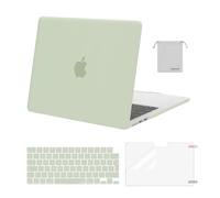 MOSISO Coque Compatible avec MacBook Air M4 M3 M2 13 Pouces 2022-2025 (A3240/A2681/A3113) 13,6 Pouces Protection Étui Rigide&Clavier QWERTY&Protecteur D'écran&Sac Rangement,Sage Vert