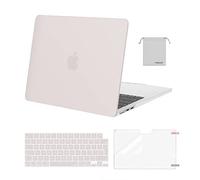MOSISO Coque Compatible avec MacBook Air M4 M3 M2 13 Pouces 2022-2025 (A3240/A2681/A3113) 13,6 Pouces Protection Étui Rigide&Clavier QWERTY&Protecteur D'écran&Sac Rangement,Gris Roche