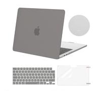 MOSISO Coque Compatible avec MacBook Air M4 M3 M2 13 PoucesA3240 A3113 A2681 2025-2022,Étui Rigide Plastique&Clavier&Protecteur D'écran&sous-Verre Compatible avec MacBook Air 13,6,Gris