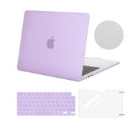 MOSISO Coque Compatible avec MacBook Air M4 M3 M2 13 PoucesA3240 A3113 A2681 2025-2022,Étui Rigide Plastique&Clavier&Protecteur D'écran&sous-Verre Compatible avec MacBook Air 13,6,Violet