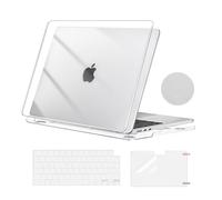 MOSISO Coque Compatible avec MacBook Air M4 M3 M2 13 PoucesA3240 A3113 A2681 2025-2022,Étui Rigide Plastique&Clavier&Protecteur D'écran&sous-Verre Compatible avec MacBook Air 13,6,Transparent