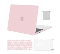 MOSISO Coque Compatible avec MacBook Air M5 M4 M3 M2 13 Pouces 2022-2026(A3449/A3240/A2681/A3113) 13,6 Pouces Protection Étui Rigide&Clavier QWERTY&Protecteur D'écran&Sac Rangement,Bébé Rose