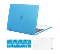 MOSISO Coque Compatible avec MacBook Pro 13 Pouces 2024 2023 2022-2016 M2 M1 A2338 A2289 A2251 A2159 A1989 A1706 A1708, Étui Rigide en Plastique&Protection Clavier&Protecteur d'écran, Bleu Aqua