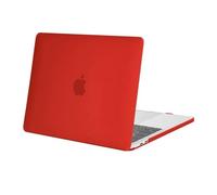 MOSISO Coque Compatible avec MacBook Pro 13 Pouces 2026 2025 2024-2016 M2 M1 A2338 A2289 A2251 A2159 A1989 A1706 A1708 avec/sans Touch Bar, Étui de Protection Plastique Case Rigide,Rouge