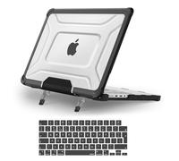 MOSISO Coque Compatible avec MacBook Pro 14 Pouces 2025-2021 M5 M4 M3 M2 M1 A3434/3112/3185/3401 A2918/2992 A2779/2442,Nid d'abeille Pare-Chocs TPU Étui avec Béquille Pliable&Housse Clavier,Noir