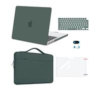 MOSISO Coque Compatible avec MacBook Pro 14 Pouces 2026-2021 M5 M4 M3 M2 M1 | Kit 5-en-1 Coque Rigide Protection Pour MacBook Pro 14 Pouces A3426 A3427 A3434 A3112 A3185 A3401 A2918 A2992,Minuit Vert