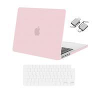 MOSISO Coque Compatible avec MacBook Pro 14 Pouces M5 M4 M3 M2 M1 2026-2021 | Coque Rigide Toucher Soyeux & Protection Clavier & Type C, Pour MacBook Pro 14,2" A3427 A3426 A3434 A3112,Quartz Rose
