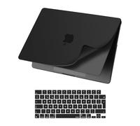 MOSISO Coque Compatible avec MacBook Pro 16 Pouces 2025-2021 M4 M3 M2 M1 A3403 A3186 A2991 A2780 A2485, Coque Anti-Empreintes Mat Égratignure Résistante PP Mat Douce&Housse Clavier,Noir