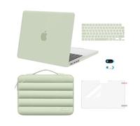 MOSISO Coque Rigide Compatible avec MacBook Pro 14 Pouces 2025-2021 M5 A3434 M4 A3112 A3185 A3401 M3 A2918 A2992 M2 A2779 M1 A2442,Housse&Housse Clavier&Protection Webcam&Film D'écran,Sage Vert