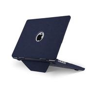 MOSISO Coque Tricot Cercle Compatible avec MacBook Pro 14 Pouces M5-M1 | Coque Rigide avec Support Pliable Pour A3426 A3427 A3434 A3112 A3185 A3401 A2918 A2992 A2779 A2442,Brume Bleu