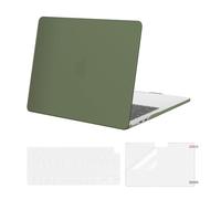 MOSISO Coque Ultra-Mince 3-en-1 Compatible avec MacBook Air 13 Pouces M5 M4 M3 M2 2026-2022 A3449 A3240 A3113 A2681 - Coque Rigide pour MacBook Air 13,6"&Clavier&Protecteur D'écran,Armée Vert