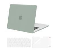 MOSISO Coque Ultra-Mince 3-en-1 Compatible avec MacBook Air 15 Pouces M5 M4 M3 M2 2026-2023 A3448 A3241 A3114 A2941 - Coque Rigide pour MacBook Air 15,3"&Clavier&Protecteur D'écran,Vert Antique
