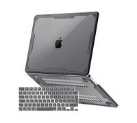 MOSISO Coques Compatible avec MacBook Air 13 Pouces M4 M3 M2 2026 2025 2024 2023 2022 A3240 A3113 A2681,Coque Rigide en Géométrie Symétrique,avec Bumper TPU&Protection de Clavier,Espace Gris