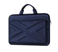 MOSISO Housse 13-13,3 Pouces Ordinateur Portable,Antichoc Imperméable Pochette Ordinateur Portable pour 14",Compatible avec MacBook HP Dell,avec Poignée Robuste,Poche Avant & Ceinture,Bleu Marin