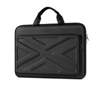 MOSISO Housse 15,6-16 Pouces Ordinateur Portable,Antichoc Imperméable Pochette Ordinateur Portable pour 15",Compatible avec MacBook HP Dell,avec Poignée Robuste,Poche Avant & Ceinture,Noir