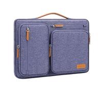 MOSISO Housse 360° Ordinateur 14 Pouces avec Doublure Douce | Compatible avec MacBook Dell HP Lenovo Acer,Sac Ouvert Latérale avec 4 Poches Zippées&Poignée,Violet Orchidé