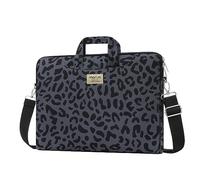 MOSISO Housse Compatible avec MacBook Air 15 M4 M3 M2 2025-2023/Pro 16 2025-2019 M4 A3403 M3 A2991 M2 A2780 M1/Pro 15, 15-15,6 Pouces Notebook, Leopard Grain Mallette Sleeve avec Ceinture