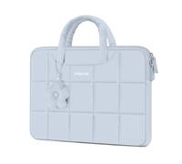 MOSISO Housse Ordinateur 13-13,3 Pouces avec Poignée Pendentif Fleur | 13,3 Pouces Housse Matelassée Compatible avec MacBook Neo/Air 13/Pro 13/Pro 14, HP Acer Dell ASUS Lenovo,Bébé Bleu