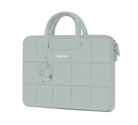 MOSISO Housse Ordinateur 13-13,3 Pouces avec Poignée Pendentif Fleur | 13,3 Pouces Housse Matelassée Compatible avec MacBook Neo/Air 13/Pro 13/Pro 14, HP Acer Dell ASUS Lenovo,Vert Antique