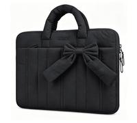 MOSISO Housse Ordinateur 13,3 Pouces avec Nœud & Poignée,Noir | Housse Rembourré 13-13,3 Pouces Compatible avec MacBook Air/Neo/Pro,HP Dell ASUS Lenovo,Sac Matelassé Rectangle