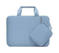 MOSISO Housse Ordinateur 13,3 Pouces avec Petite Valise Détachable | Compatible avec MacBook Air/Pro 13 / Pro 14,HP Dell ASUS,Neoprene Sac Porte-Documents,Bleu Pastel
